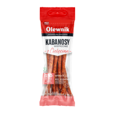 Kabanosy wieprzowe z cielęciną 105 g Olewnik